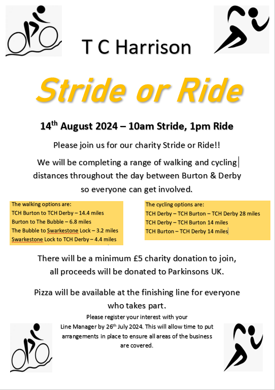 2024 Stride or Ride – 14th August