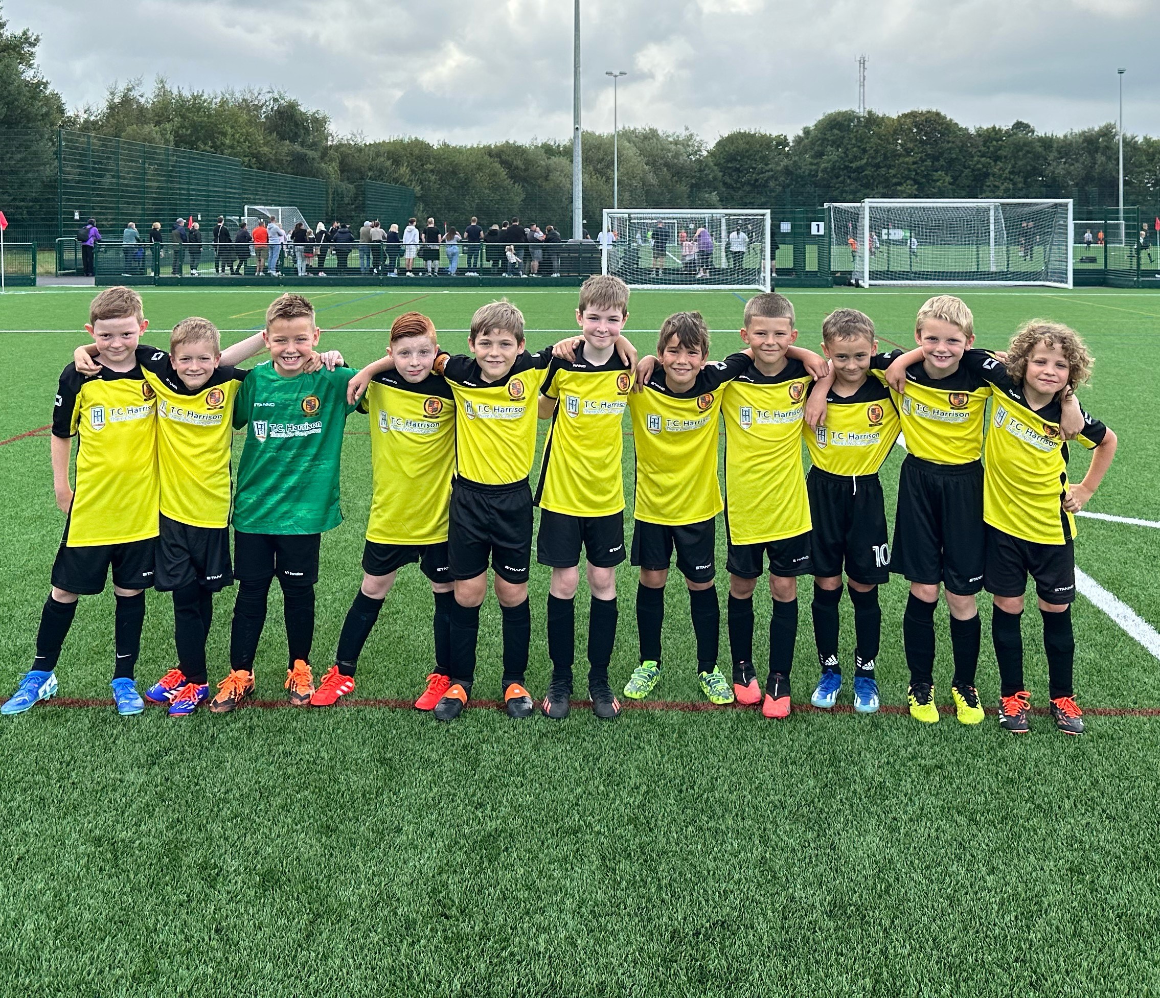 Belper Football Team showing off the New TCH Kit