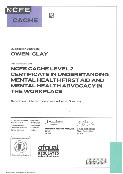 Congratulations Owen – What a fantastic achievement!!