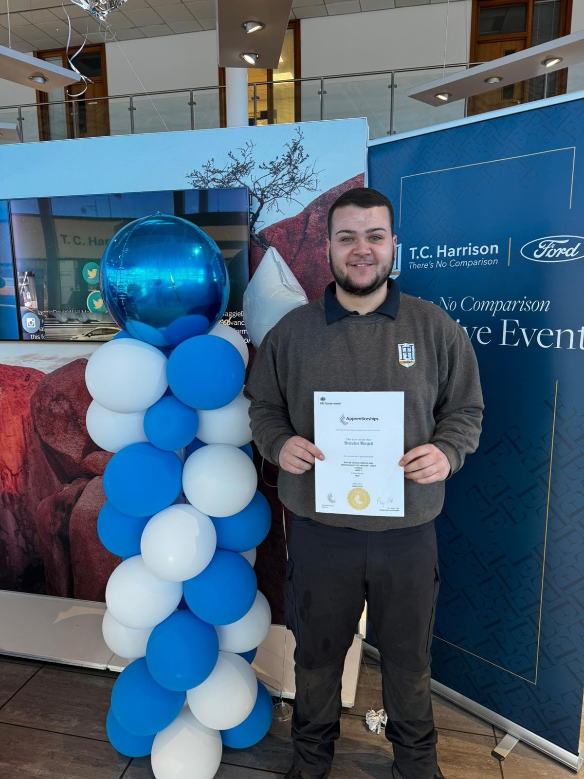 Huge Congratulations to Brandon for completing his Apprenticeship!!